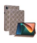 For Xiaomi Pad 5 / 5 Pro Color Weave Smart Leather Tablet Case(Brown)