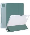 For Xiaomi Mi Pad 5 Pen Slot Transparent Back Cover Leather Tablet Case(Green)