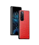 For OPPO Find N Folding Crocodile Texture Leather Phone Case(Red)