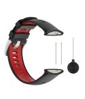 For Polar Vantage V2 Two-color Silicone Watch Band(Black Red)