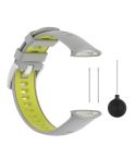For Polar Vantage V2 Two-color Silicone Watch Band(Grey Green)