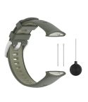 For Polar Vantage V2 Two-color Silicone Watch Band(Army Green)