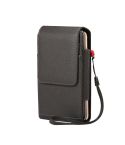 Litchi Texture Waist Hanging Phone Case For 6.7-6.9 inch Phone(Black)