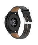 22mm Genuine Leather Watch Band for Huawei Watch GT3 46mm/GT2 46mm/Samsung Galaxy Watch3 45mm(Black)