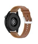 22mm Genuine Leather Watch Band for Huawei Watch GT3 46mm/GT2 46mm/Samsung Galaxy Watch3 45mm(Light Brown)