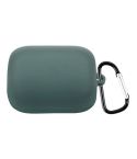 For OnePlus Buds Pro Silicone Earphone Protective Case with Hook(Dark Night Green)