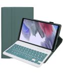 A220 Candy Color TPU Detachable Bluetooth Keyboard Leather Case with Bracket For Samsung Galaxy Tab A7 Lite 8.7 T220 / T225(Dark Green)