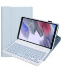A220 Candy Color TPU Detachable Bluetooth Keyboard Leather Case with Bracket For Samsung Galaxy Tab A7 Lite 8.7 T220 / T225(White Ice Orchid)