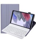 A220 Candy Color TPU Detachable Bluetooth Keyboard Leather Case with Bracket For Samsung Galaxy Tab A7 Lite 8.7 T220 / T225(Purple)
