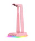 ONIKUMA ST-2 RGB Lighting Headset Holder Stand(Pink)