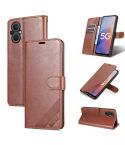For OnePlus Nord N20 5G AZNS Sheepskin Texture Flip Leather Phone Case(Brown)