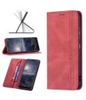 For Nokia G21 / G11 Magnetic RFID Blocking Anti-Theft Leather Phone Case(Red)