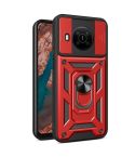 For Nokia X100 Sliding Camera Cover Design TPU + PC Protective Phone Case(Red)