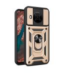 For Nokia X100 Sliding Camera Cover Design TPU + PC Protective Phone Case(Gold)
