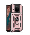 For Nokia X100 Sliding Camera Cover Design TPU + PC Protective Phone Case(Rose Gold)
