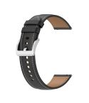 20mm Universal Genuine Leather Watch Band(Black)
