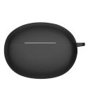 Solid Color Silicone Earphone Protective Case For OPPO Enco X2(Black)