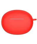 Solid Color Silicone Earphone Protective Case For OPPO Enco X2(Red)