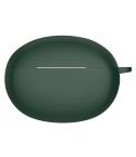 Solid Color Silicone Earphone Protective Case For OPPO Enco X2(Dark Green)