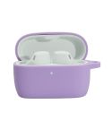 Solid Color Silicone Earphone Protective Case For Jabra Elite 4(Taro Purple)