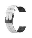 For Suunto 9 Two-color Silicone Watch Band(White Black)