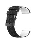 For Suunto 9 Two-color Silicone Watch Band(Black White)