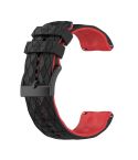 For Suunto 9 Two-color Silicone Watch Band(Black Red)