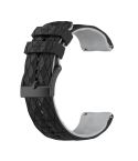 For Suunto 9 Two-color Silicone Watch Band(Black Grey)
