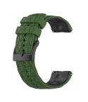 For Suunto 9 Two-color Silicone Watch Band(Army Green Black)
