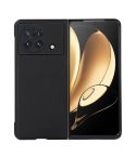 For vivo X Fold Accurate Hole Lambskin Texture Genuine Leather Phone Case(Black)