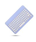 X4 Universal Round Keys Panel Spray Color Bluetooth Keyboard(Lake Blue)