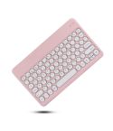 X4 Universal Round Keys Panel Spray Color Bluetooth Keyboard(Light Pink)