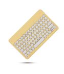 X4 Universal Round Keys Panel Spray Color Bluetooth Keyboard(Lemon Yellow)
