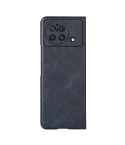 For vivo X Fold Precise Hole Cowhide Texture PU Phone Case(Blue)
