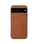 For Google Pixel 7 Pro 5G Cowhide Texture PU Phone Case(Brown)