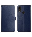 For Kyocera Android One S9 Y Stitching Horizontal Flip Leather Phone Case(Blue)