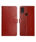 For Kyocera Android One S9 Y Stitching Horizontal Flip Leather Phone Case(Brown)