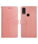 For Kyocera Android One S9 Y Stitching Horizontal Flip Leather Phone Case(Rose Gold)