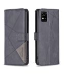 For ZTE Blade  A31 BF05 Magnetic Buckle Rhombus Texture Leather Phone Case(Black)