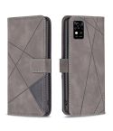 For ZTE Blade  A31 BF05 Magnetic Buckle Rhombus Texture Leather Phone Case(Grey)