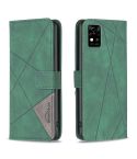 For ZTE Blade  A31 BF05 Magnetic Buckle Rhombus Texture Leather Phone Case(Green)