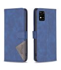 For ZTE Blade  A31 BF05 Magnetic Buckle Rhombus Texture Leather Phone Case(Blue)