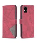 For ZTE Blade  A31 BF05 Magnetic Buckle Rhombus Texture Leather Phone Case(Red)