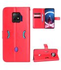 For ZTE nubia Red Magic 7 Pro Crazy Horse Texture Horizontal Flip Phone Leather Case(Red)
