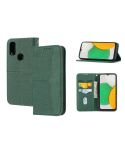 For Kyocera Android One S9 / Digno Sanga Edition Woven Texture Stitching Magnetic PU Leather Phone Case(Green)