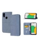 For Kyocera Android One S9 / Digno Sanga Edition Woven Texture Stitching Magnetic PU Leather Phone Case(Grey)