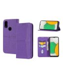 For Kyocera Android One S9 / Digno Sanga Edition Woven Texture Stitching Magnetic PU Leather Phone Case(Purple)
