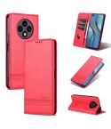 For U-Magic Enjoy 50 Plus AZNS Magnetic Calf Texture Horizontal Flip Leather Phone Case(Red)