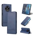 For U-Magic Enjoy 50 Plus AZNS Magnetic Calf Texture Horizontal Flip Leather Phone Case(Dark Blue)