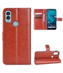 For Kyocera Android One S9 Retro Crazy Horse Texture Leather Phone Case(Brown)